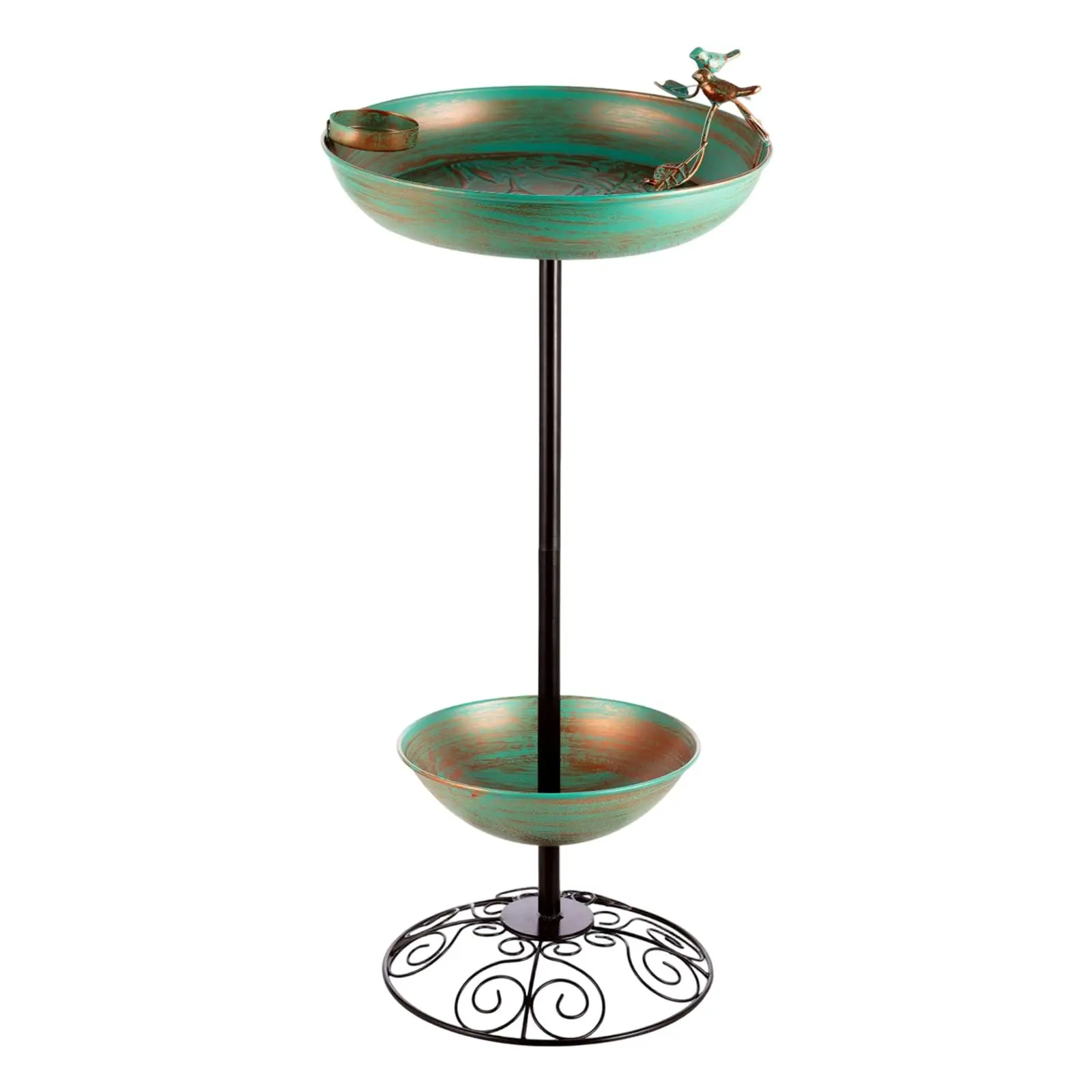 Garden Bird Bath Feeder Flat Base 33x69cm Versatile Simple Assembly for Nature