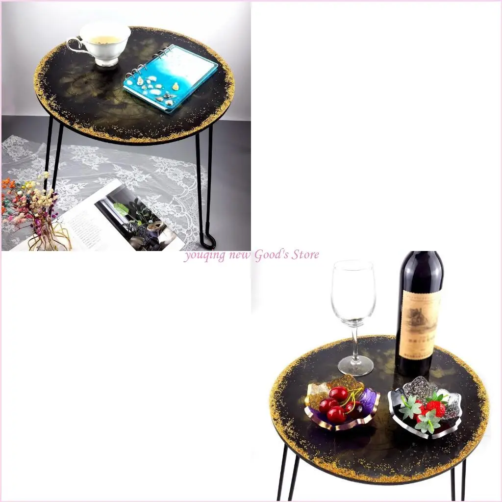 

57QA Table Desktop Silicone Mold with Table Foot Resin Epoxy Craft Polymer Clay Craft DIY Ornament Jewelry Making Tools