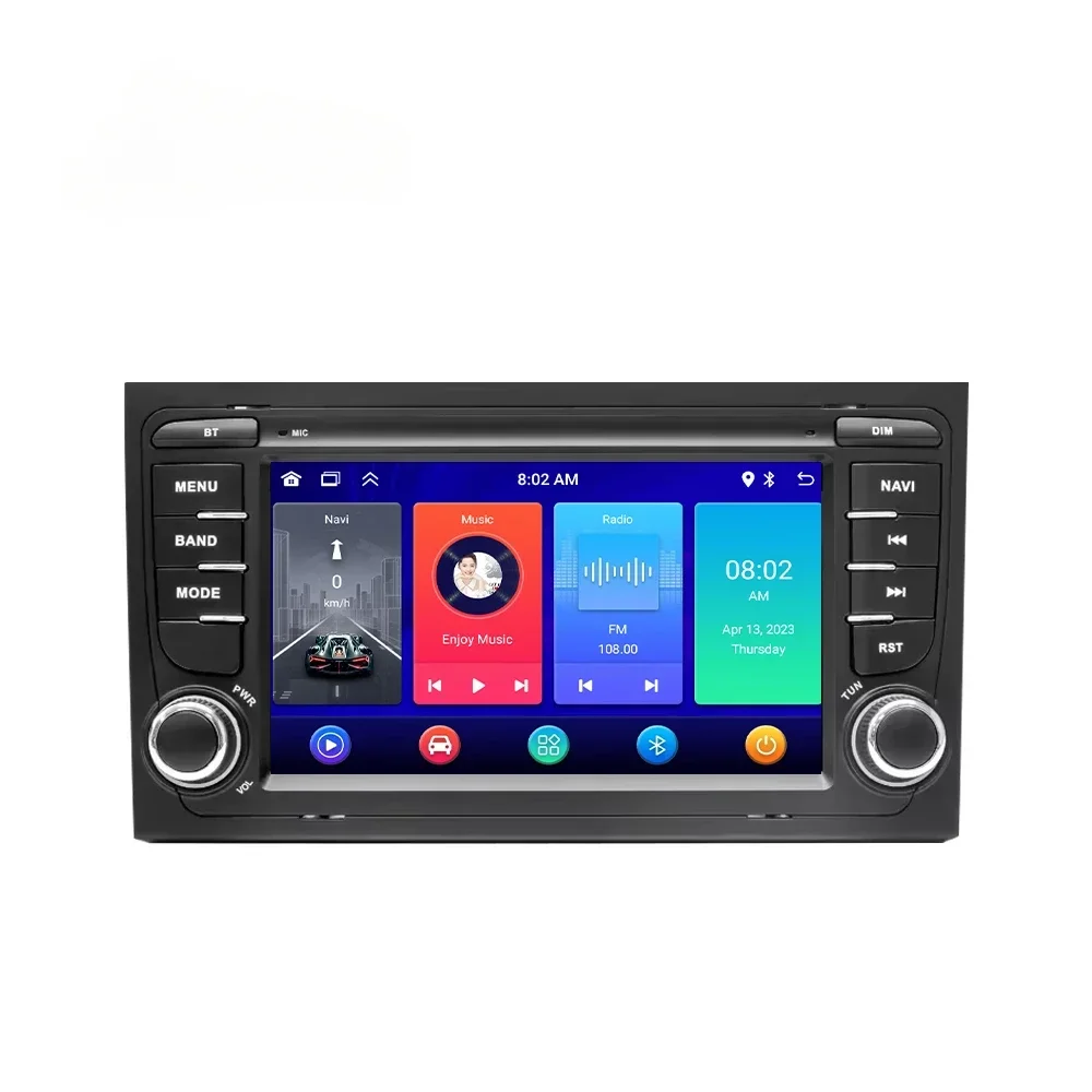 Android 13 Car Radio 7 inch touch screen GPS Navigation Carplay FM AM BT car video player For Audi A4