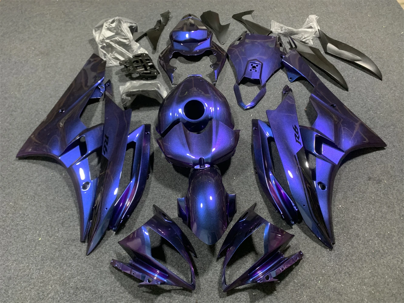 Motorrad verkleidung passt yzf-r6 yzf600 06 07 Karosserie verkleidung blau lila Motorrad gehäuse