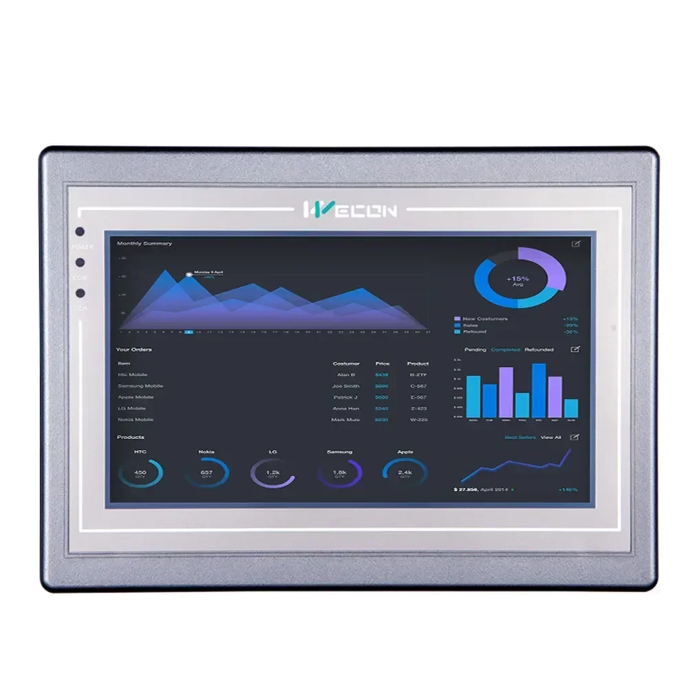 Wecon 10 Inch 100% New HMI with Ethernet PI3102ie PI3102i PI3102i 2S A Human Machine Interface Industrial Display Screen