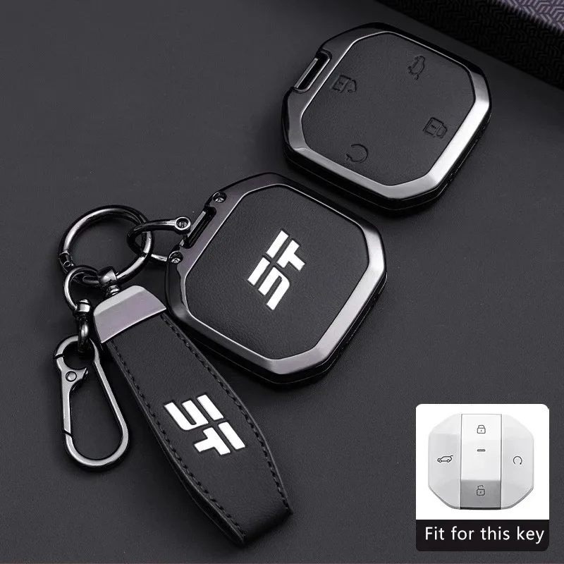 

Remote Cover Shell Bag Keychain Accessories Leather Car Key Case For Chery Jetour T2 2025 Traveler 2026 Traveller PRO Tenet T4