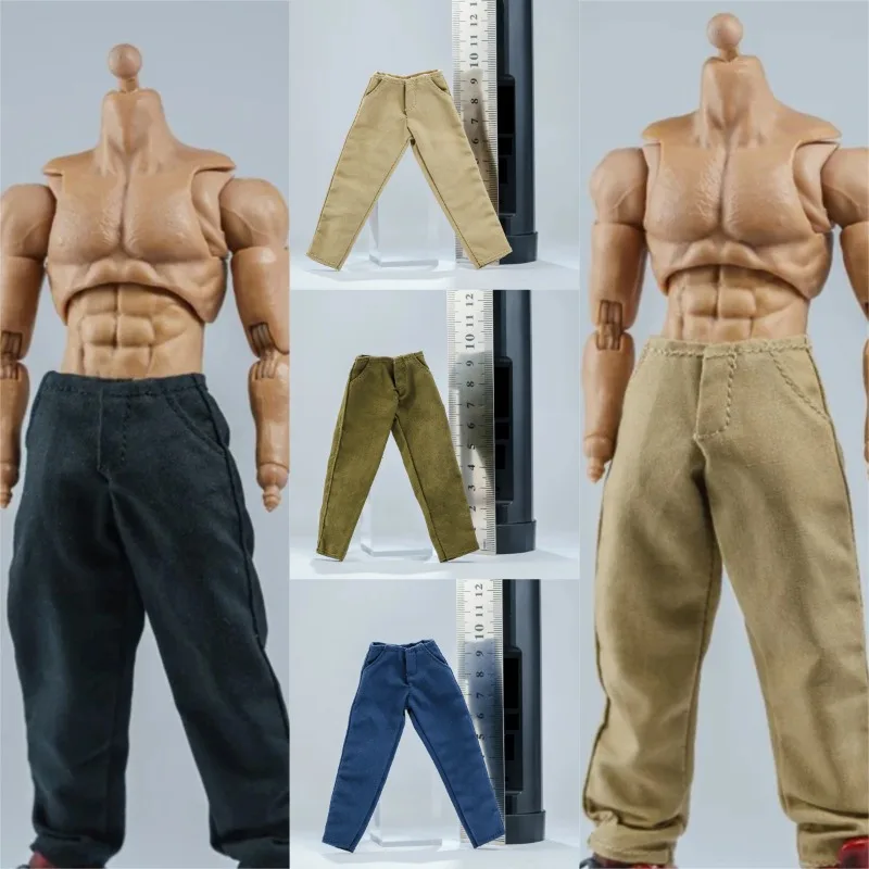 1/12 Scale Male Doll Casual Trousers Trendy Loose Jeans Straight Leg Cargo Pants Model for 6'' NW GW MEZCO Action Figures Body