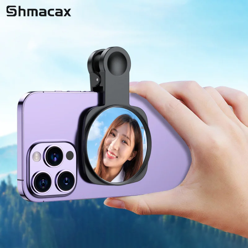 Smartphone Camera Mirror Reflection Clip Kit Portable Mobile Phone Camera Mirror Clip With Storage Bag Phone Rear Selfie Mirror