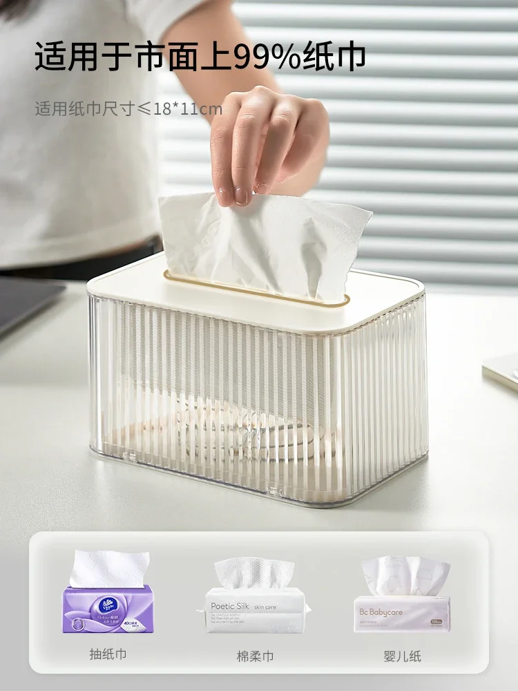 Tissue Box Living Room Light Luxury Creative Transparent Acrylic Drawn Paper Box Home Use