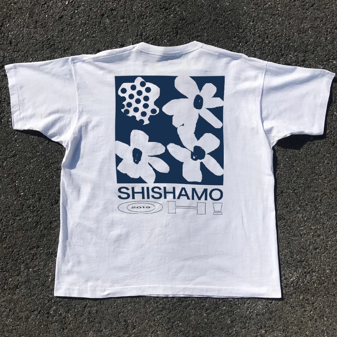 Blue Graffiti Flower Art Student College Style Short Sleeve T-Shirt Loose Fit Summer Youth Fashion round Neck Shoulder Pad T-...
