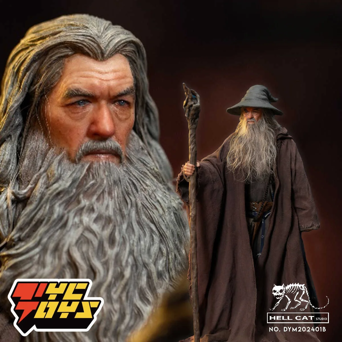 New IN STOCK DYM202401 A B Planted Hair Edition 1/12 Gray Wizard Movable Action Figure Movie Fans Collectible 6