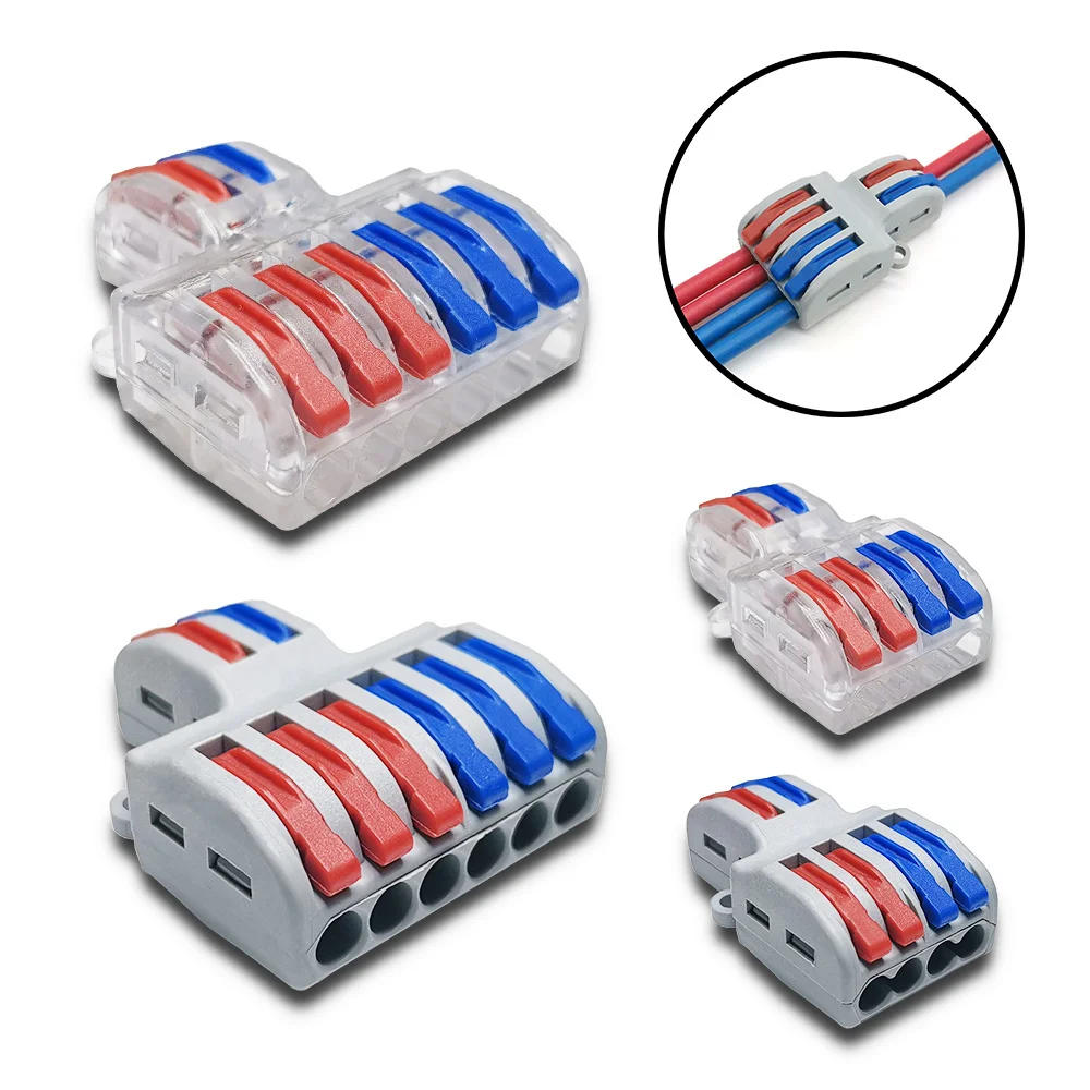 Mini Fast Wire Cable Connectors Universal Compact Conductor Spring Splicing Wiring Connector Push-in Terminal Block SPL-42 422