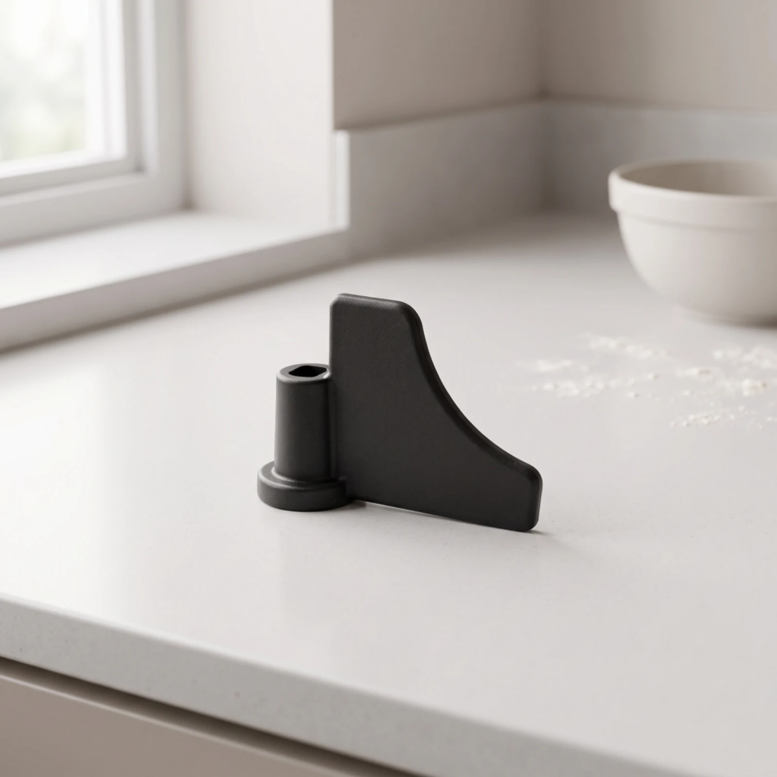 Bread Machine Mixing Paddle Black Breadmaker Paddle with Arc-Shaped Blade Breadmaker Kneading Blade Non-Stick Accessory Molded