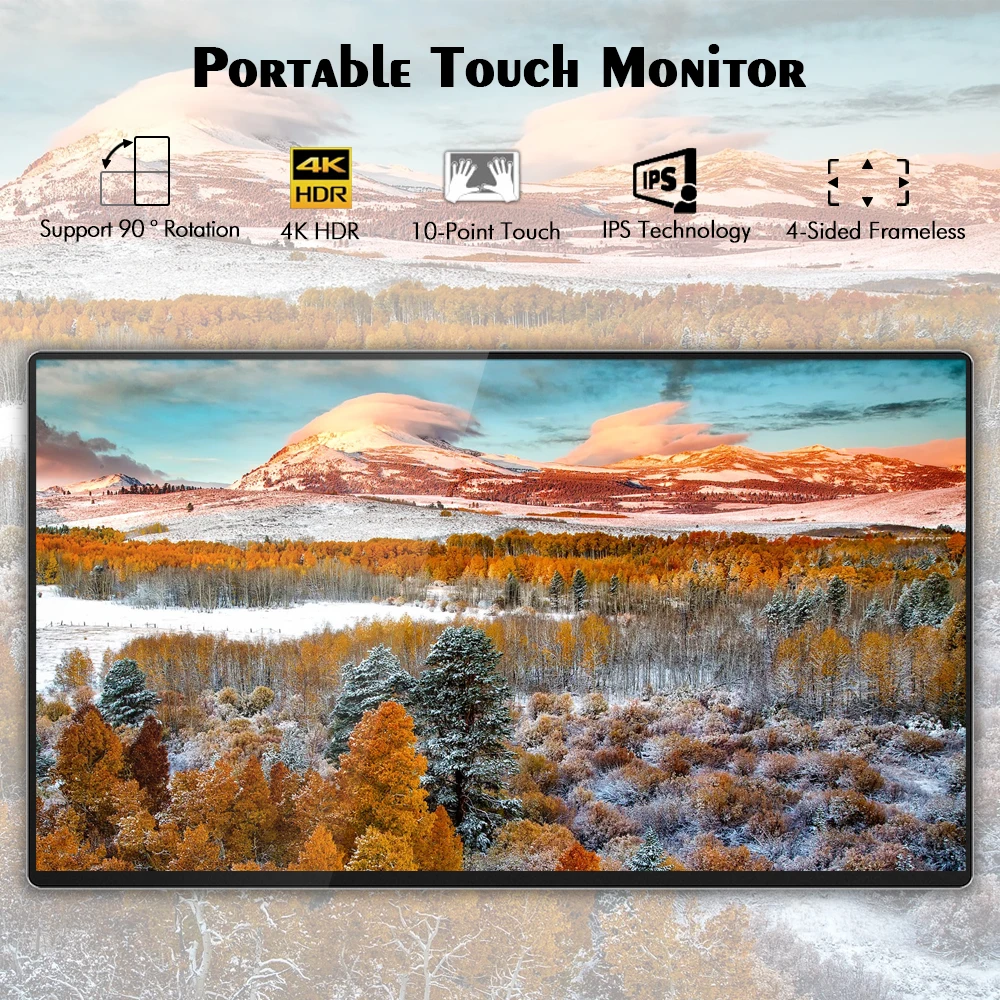 شاشة TLCRETE جديدة تصل بشاشة لمس واسعة للغاية محمولة بمنفذ USB من النوع c ps4 4k 15.6 بوصة مع قائمة Osd تعمل باللمس لأجهزة الكمبيوتر المحمول Ps5 ps4