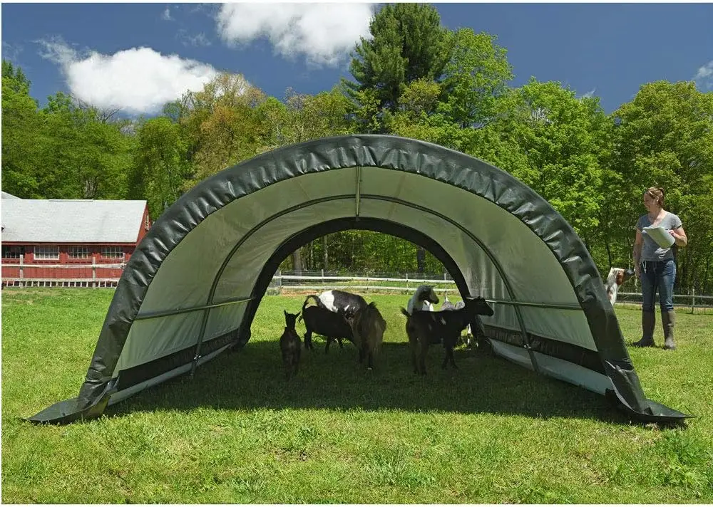 Outdoor Livestock and Agricultural Storage and Shade, Round, Small, 8' x 10' x 5'