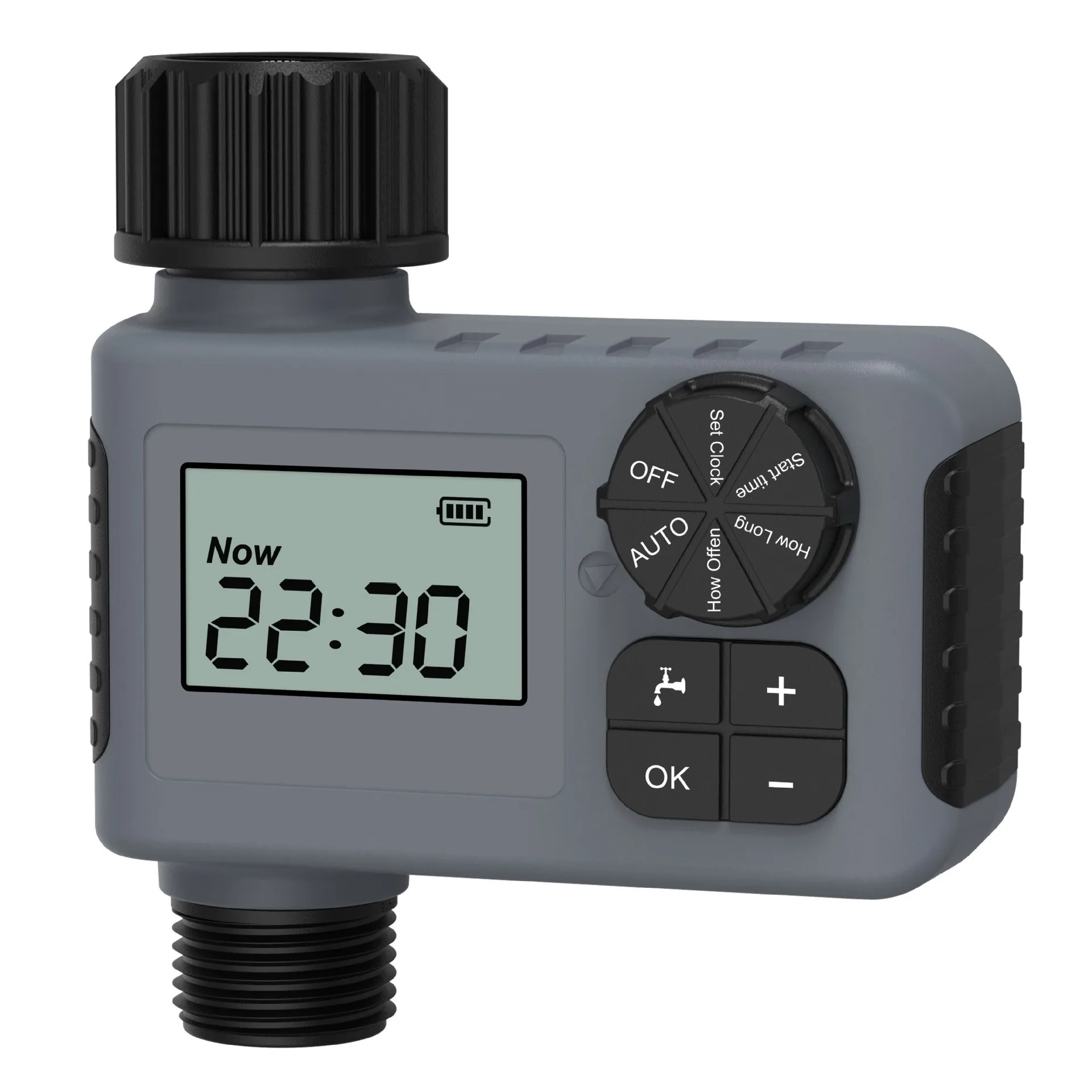 Smart Garden Watering Timer with Countdown Display – Battery Powered Hose Timer with EU Standard Thread