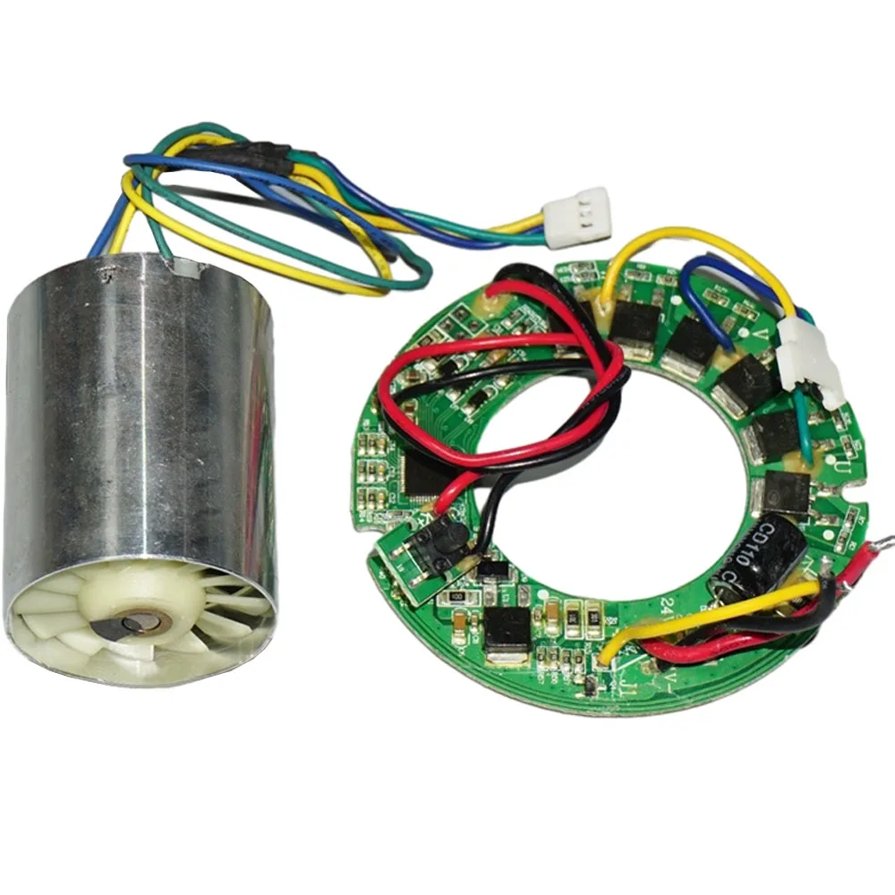 Brushless Motor DC10-24V 6A Max 50W High Speed Fan Motor Electric Hair Dryer Aluminium Alloy Shell 3-Phase Variable Motor