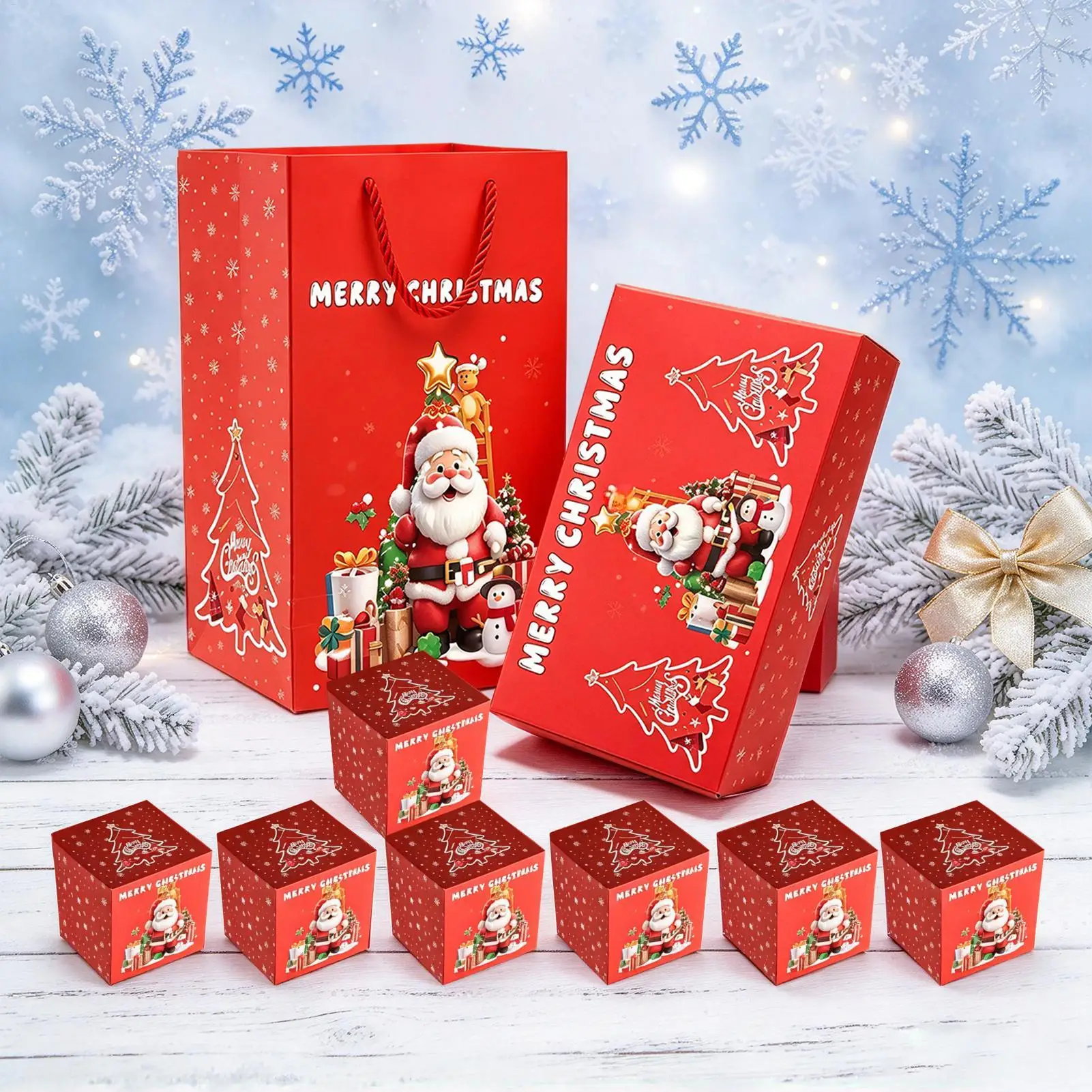 Christmas Bouncing Box Set 12-Envelope Bounce Decor With Confetti Christmas Envelope Cash Box For Parents Friends Couples Family