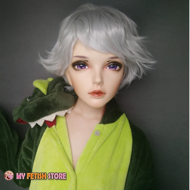 (Mu-03) femme douce fille résine demi-tête Kigurumi BJD yeux Crossdress Cosplay japonais Anime rôle Lolita masque avec yeux et perruque