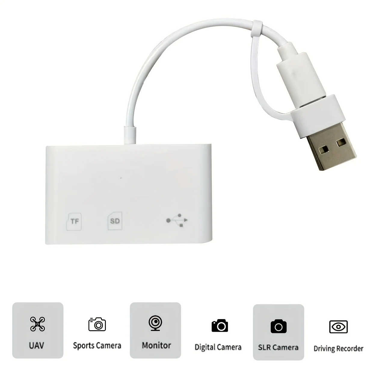 Typ-C+USB Dual Connector Drei-in-Eins-Multifunktionskartenleser TF/SD/USB Drei-in-Eins-Kartenleser für Mobiltelefone, Kameras