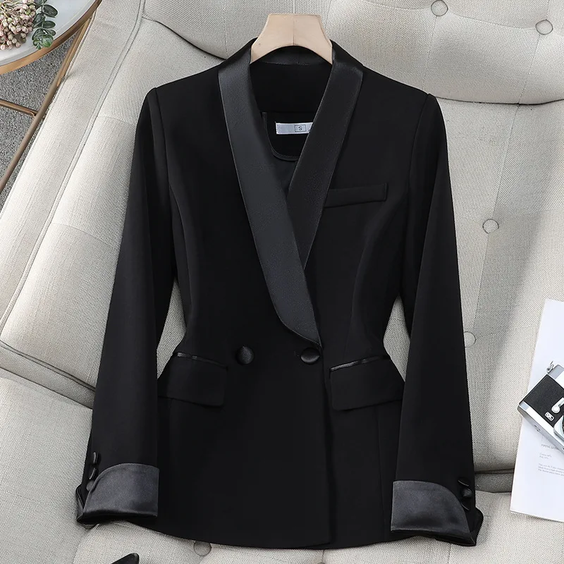 Red Blazer Women Spring Autumn Jacket Coat 2025 New High-end Temperament Casual Professional Ladies Suit Top Female Outerwear