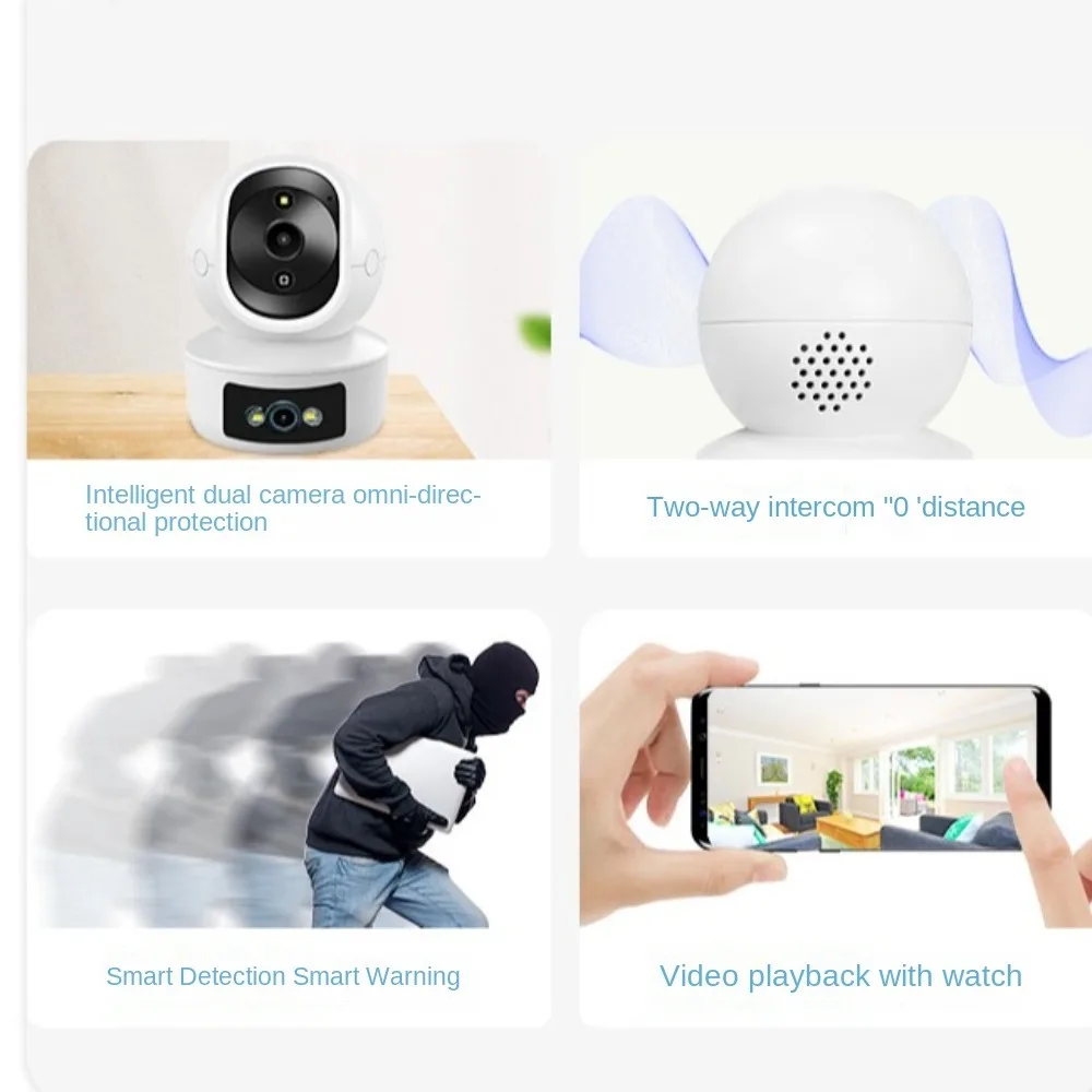 360° Wireless WiFi Surveillance Camera 2K 2-Way Talk WiFi Indoor Camera Automatic Tracking Night Vision