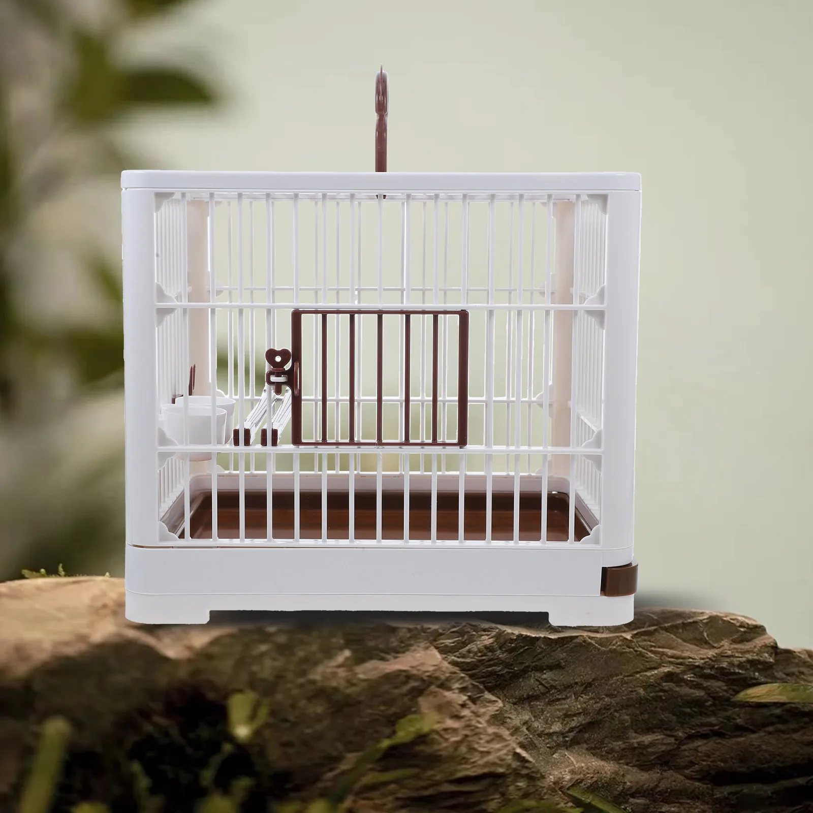 

Travel Cage for Birds Foldable Parrot Carrier Lightweight Easy Cleaning Durable Suitable for Parakeet Cockatiel Outdoor Bird