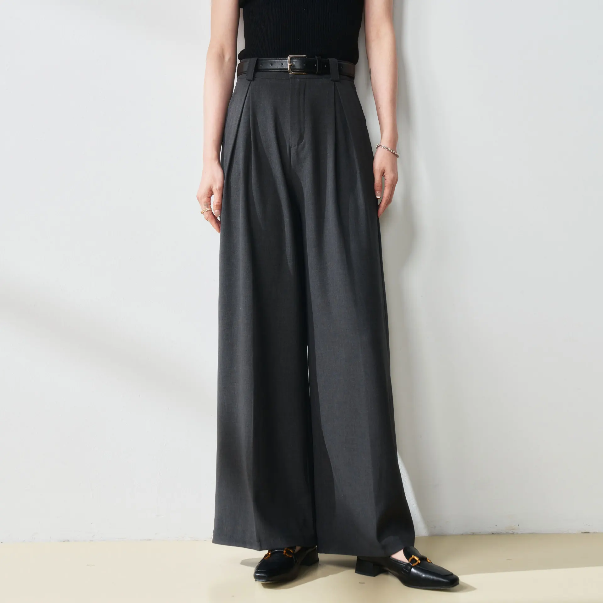 

Chuzhou enghong Clothing Flagip Store Women's Slimming Leg Pants Commute High Waist Long Trousers Straight Cut