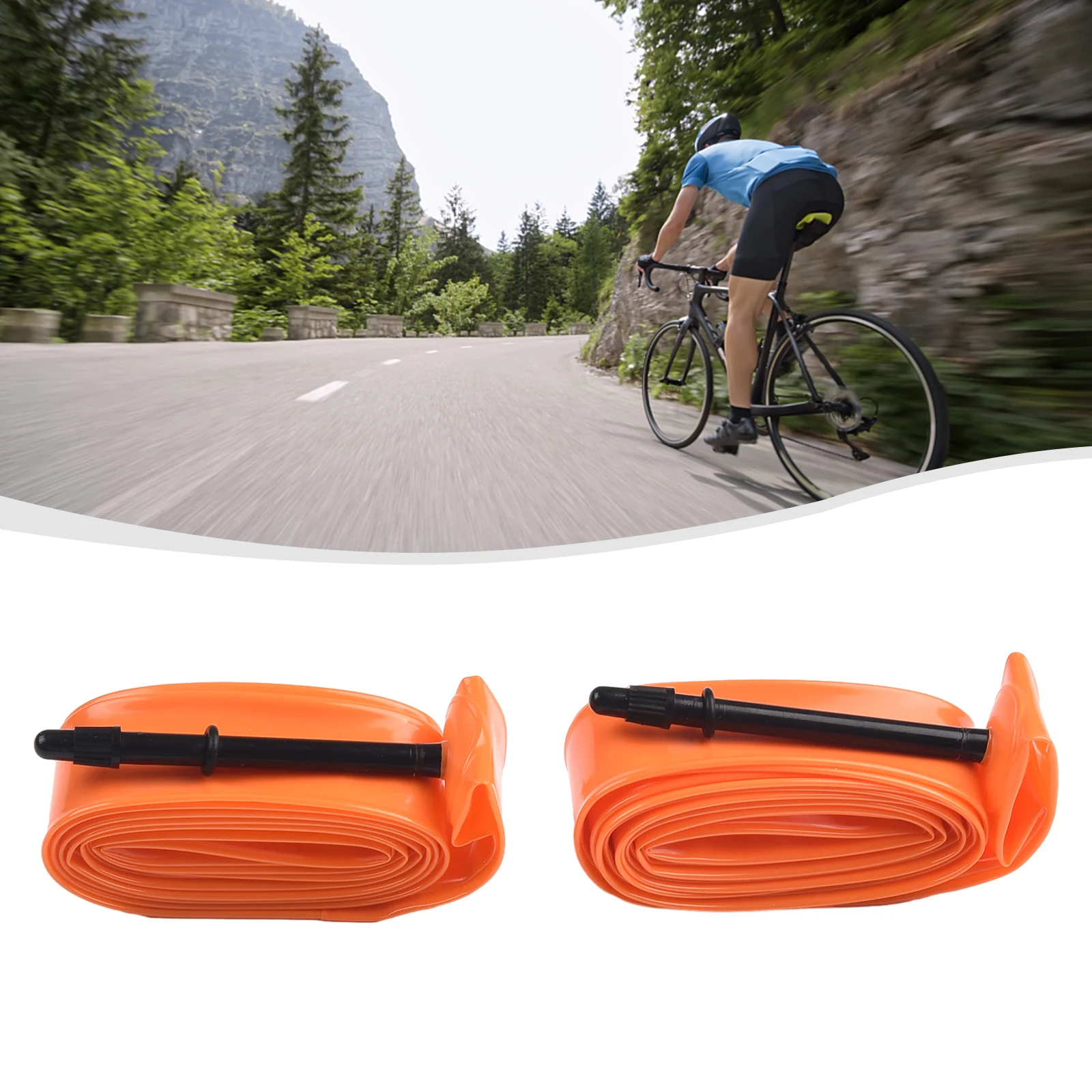 2pcs Ultralight Bicycle Inner Tube 700c 18 23 25 28 30 32 Road MTB Bicycle TPU Material Tire 45/65/85mm Length Super Light Parts