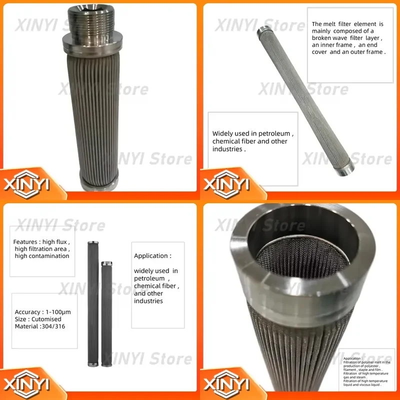 High-Quality SS304 SS316 Filter Elements for Polymer Melt Filtration ISO9001 Certified