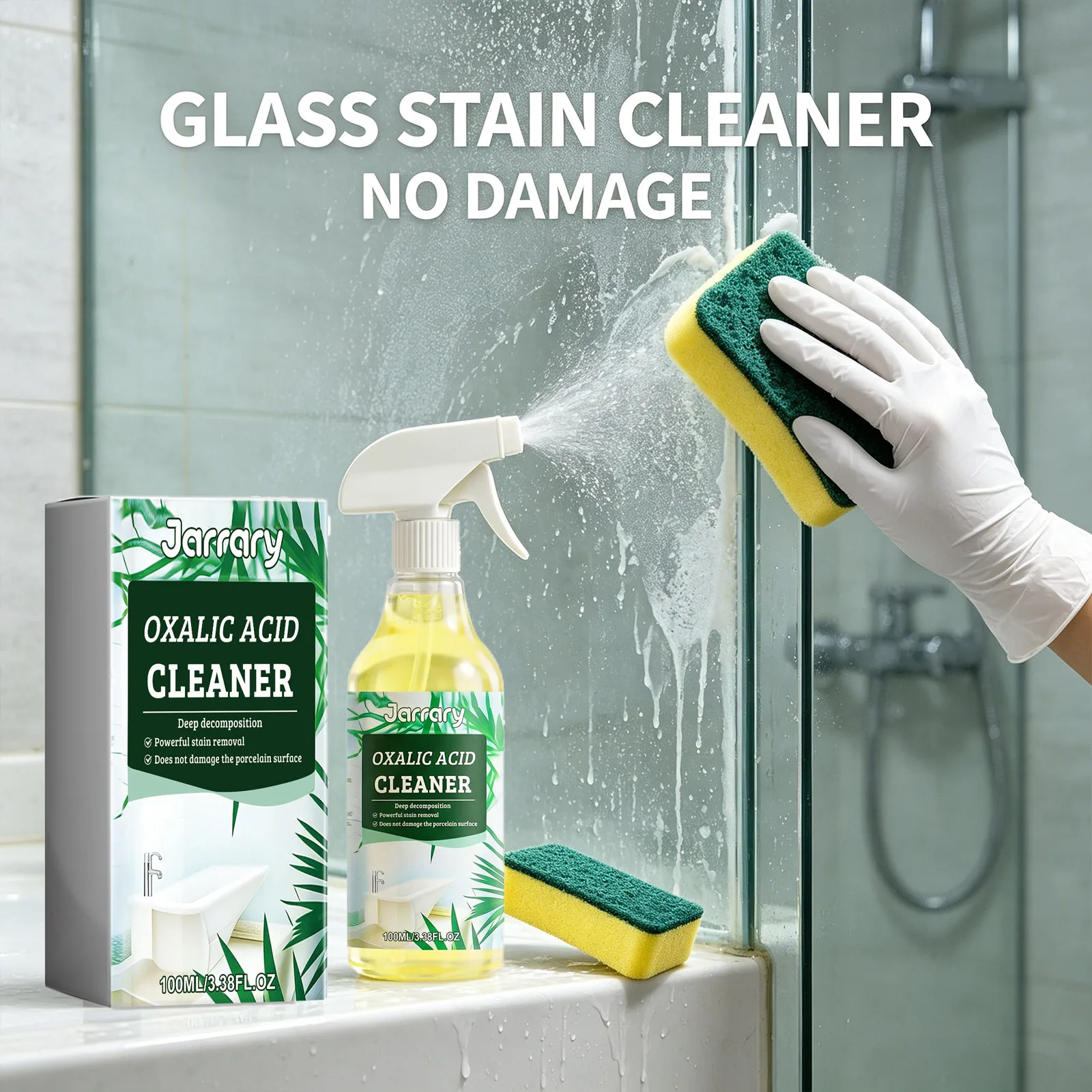 Oxalic Acid Cleaner Spray Quickly Dissolve Limescale Remove Stubborn Dirt Protect Surface Material Multipurpose Bathroom Cleaner