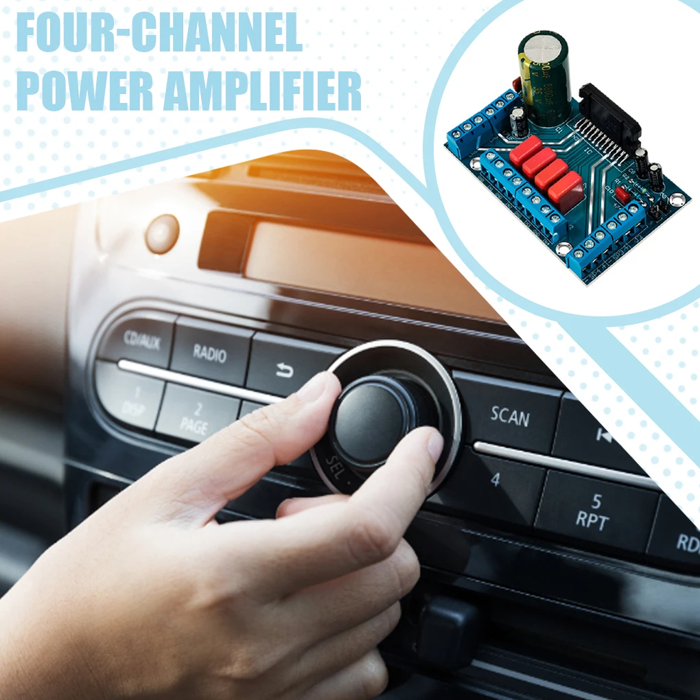 TDA7388 Amplifier Board Accessories Modification 41W 4 Tracks Amp Boards Audio Accessory Sound Output Component