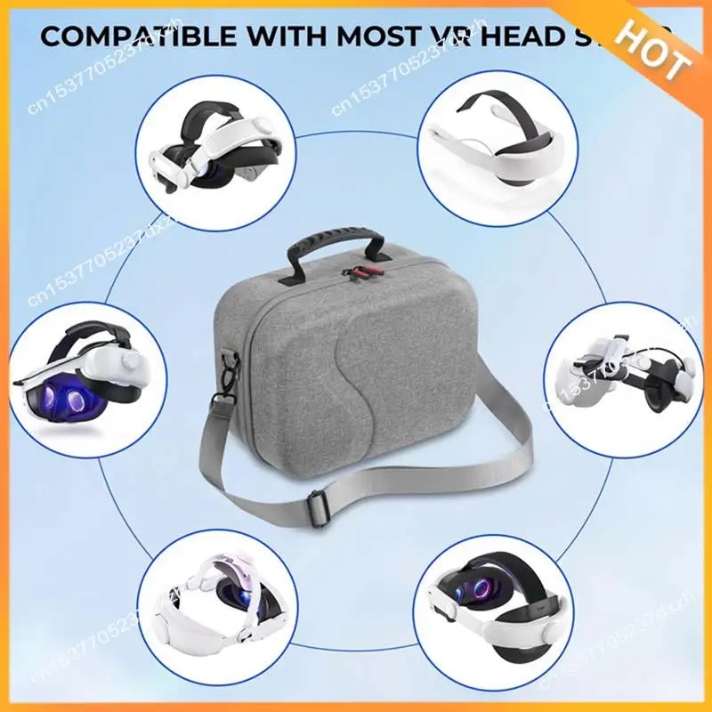 

A43M Travel Accessories Carrying Case For Meta Quest 3 Portable Storage Bag Anti Drop With Strap For Quest 3 Replacement Parts