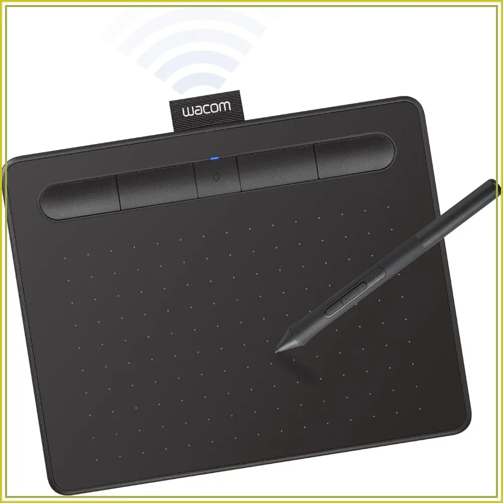Graphics Drawing Tablet with 4 Customizable ExpressKeys, Portable for Teachers, Students and Creators, Compatible with Chromebook Mac OS Android and Windows - Black