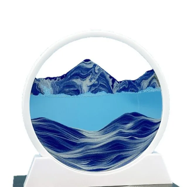Quicksand painting living room ornament creative 3D three-dimensional, painting dynamic scene home gift decoration hourglass