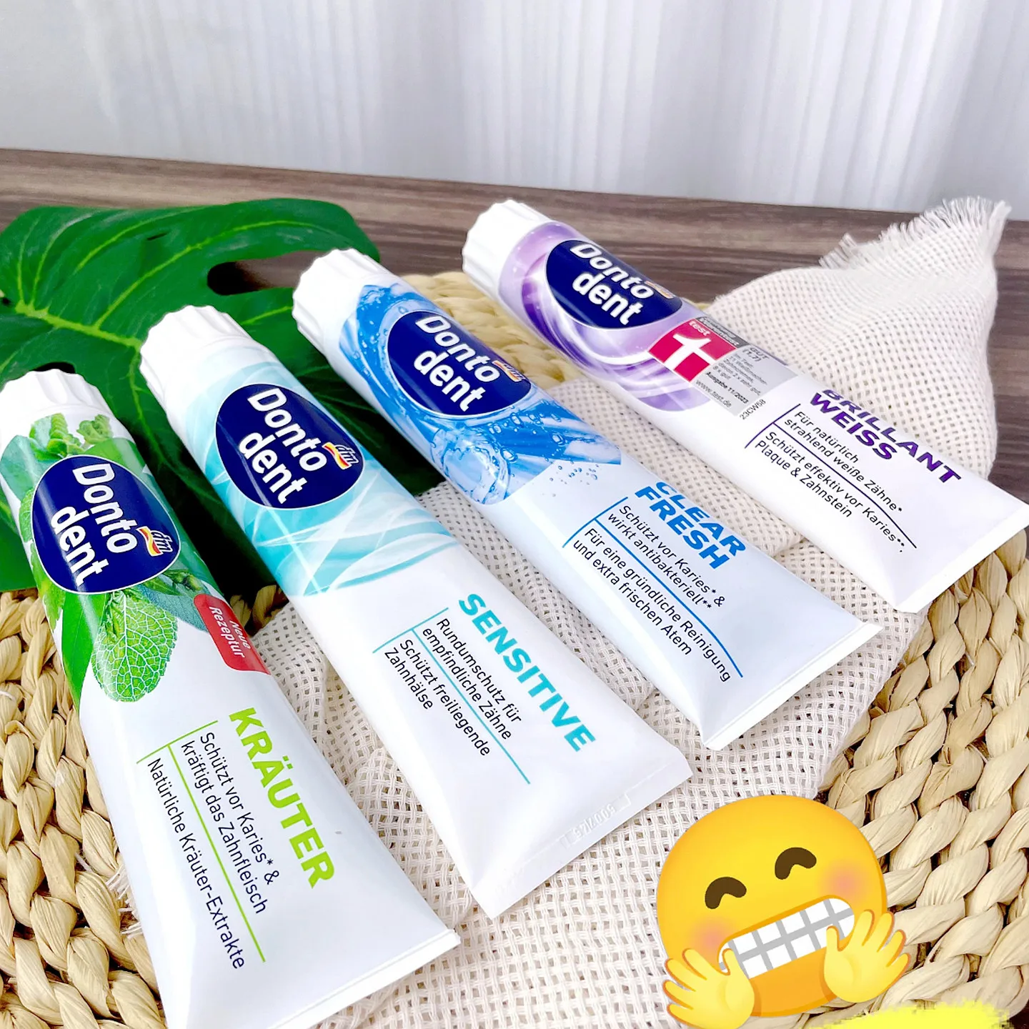 German Dontodent Herbal Sensitive Toothpaste 125ml x 3pcs, Whitening & Oral Care for Sensitive Teeth