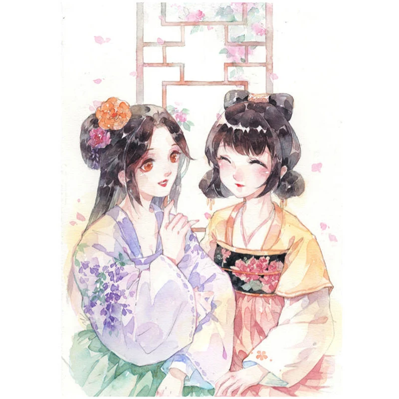 Cidade caída estilo chinês Coloring Book Anti-stress Coloring Book & Coloring Tutorial para Adultos/Crianças/Crianças