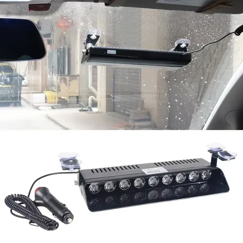 Imagen 2 del producto Luz LED estroboscópica de emergencia de 12LED, policía para coche, camión, rojo, azul, ámbar, blanco, luz intermitente LED, lámpara de advertencia, conjunto de luces para coche