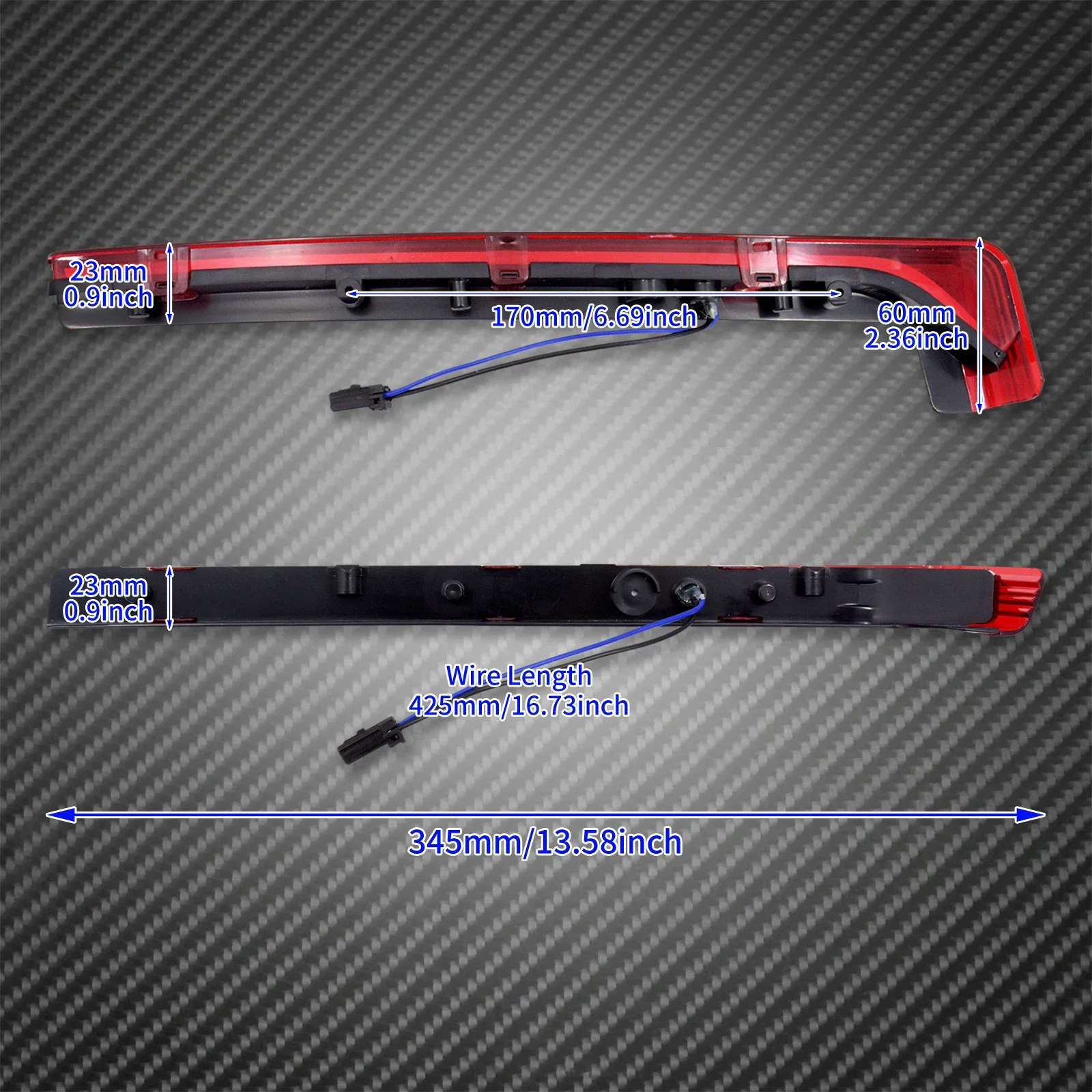MACTIONS Motorcycle LED Tour Side Luggage Light Kit Red Smoke For Harley Touring Road King Street Glide Trike FLHX 2006-2023