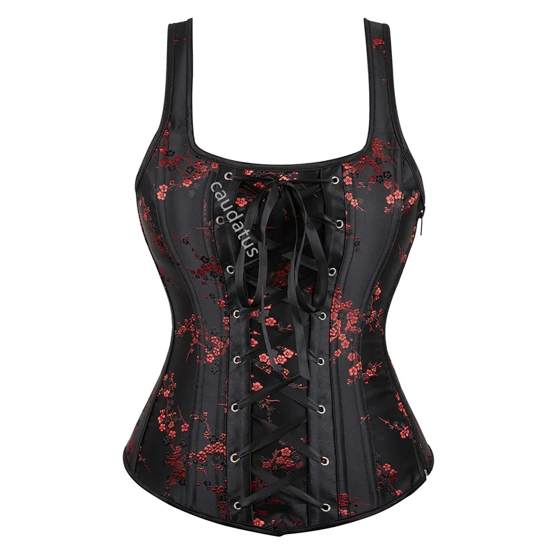

Корсет для женщин, топ больших размеров, бюстье с лямкой на бретельках, вышивка, цветок, бюст, бурлеск, сексуальное женское белье, красный, дропшиппинг