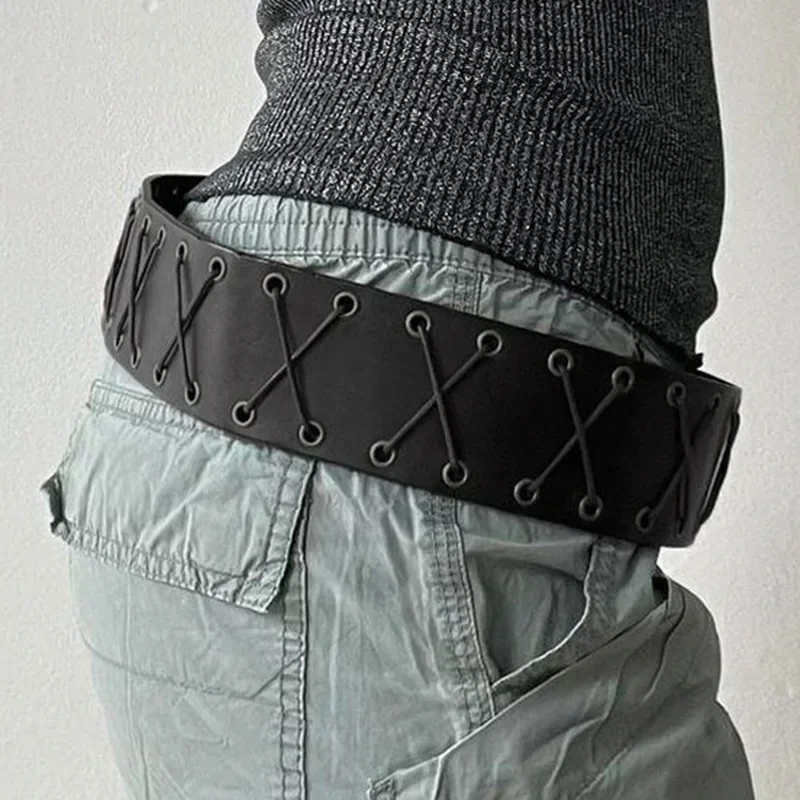 حزام الذرة الجديد بتصميم حزام الذرة المخصص من الدانتيل الجانبي للنساء حزام PU ذو شرابة متخصصة