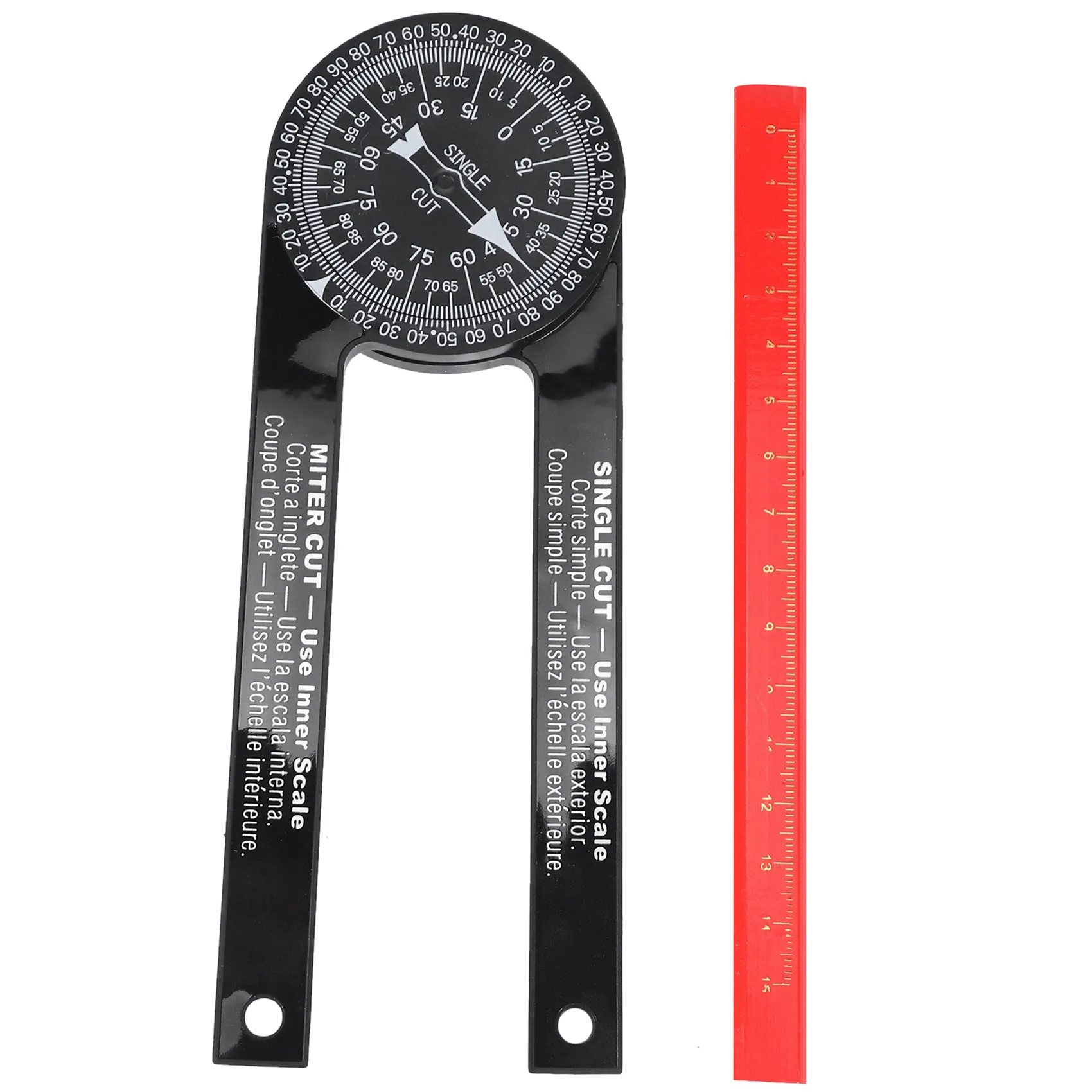 ร้อน-ด้านนอก Miter Angle Finder สําหรับช่างไม้ที่มีเครื่องชั่งแกะสลักที่มีความแม่นยํา Miter Saw Protractor
