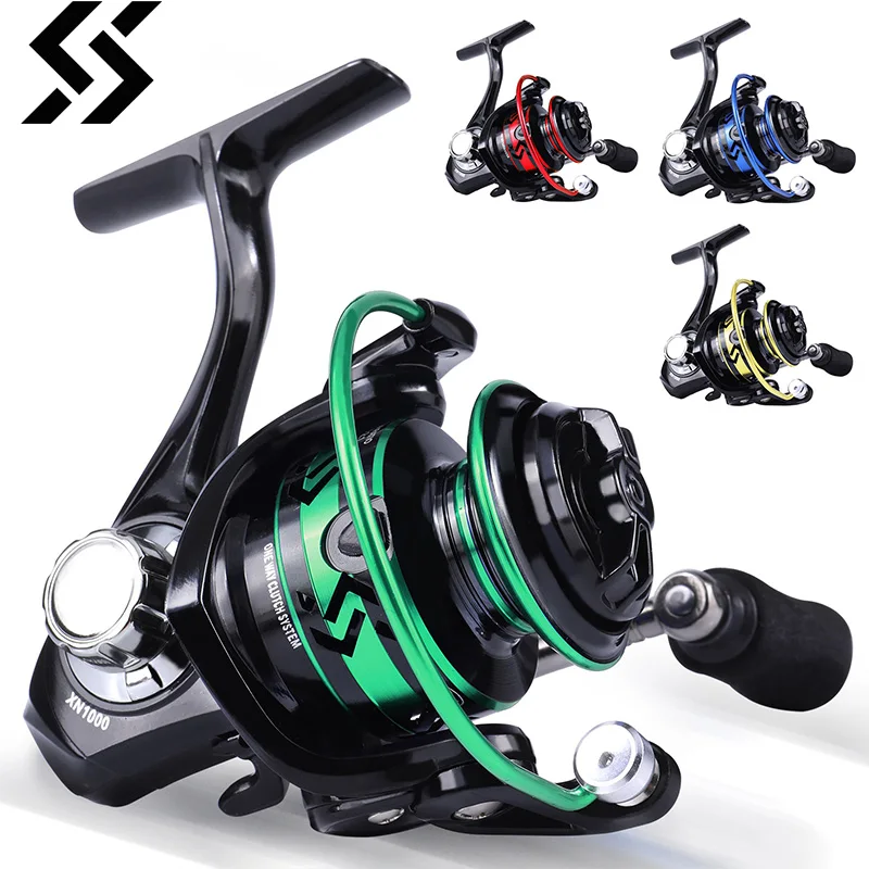 Sougayilang Mini Ice Fishing Reel 2+1BB Metal Small Spinning Reels Raft Fishing Reel for Perch Pike Croaker Freshwater Fishing