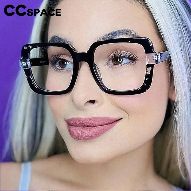 R57374 Vintage Large Size Reading Glasses Fashion Colorful Square Optical Presbyopic Eyeglass Dioptric +50 +100 +200