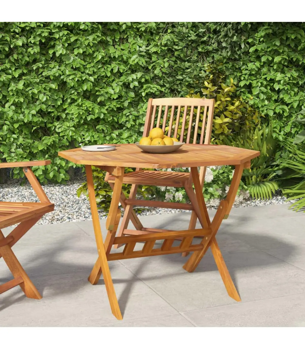 Garden tables garden table folding solid wood acacia 90x75 cm