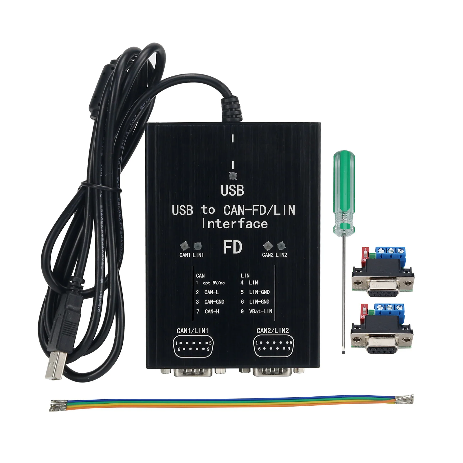 P-CAN-USB Pro P-CAN FD PRO 12Mbit/s USB to CAN Adapter 2CH CAN FD Compatible with IPEH-004061