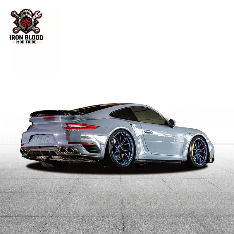 Suitable for 911 991.2 Turbo S Carbon Fiber AK Style Car Rear Diffuser Lip view 3