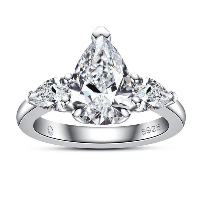 

Exquisite D Color Moissanite Engagement Ring for Women, 925 Sterling Silver Wedding Band,GRA Certified, Bridal Jewelry Gift