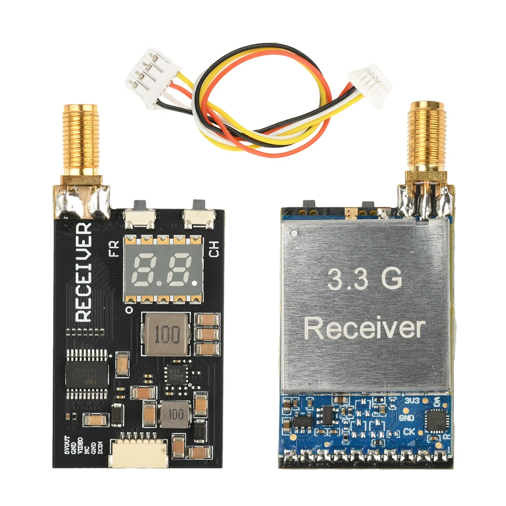 

RX3364-CPB 3.3G FPV Image Transmission Module Wireless Audio Video Receiver 3060-3500MHz Broadband Signal Stable