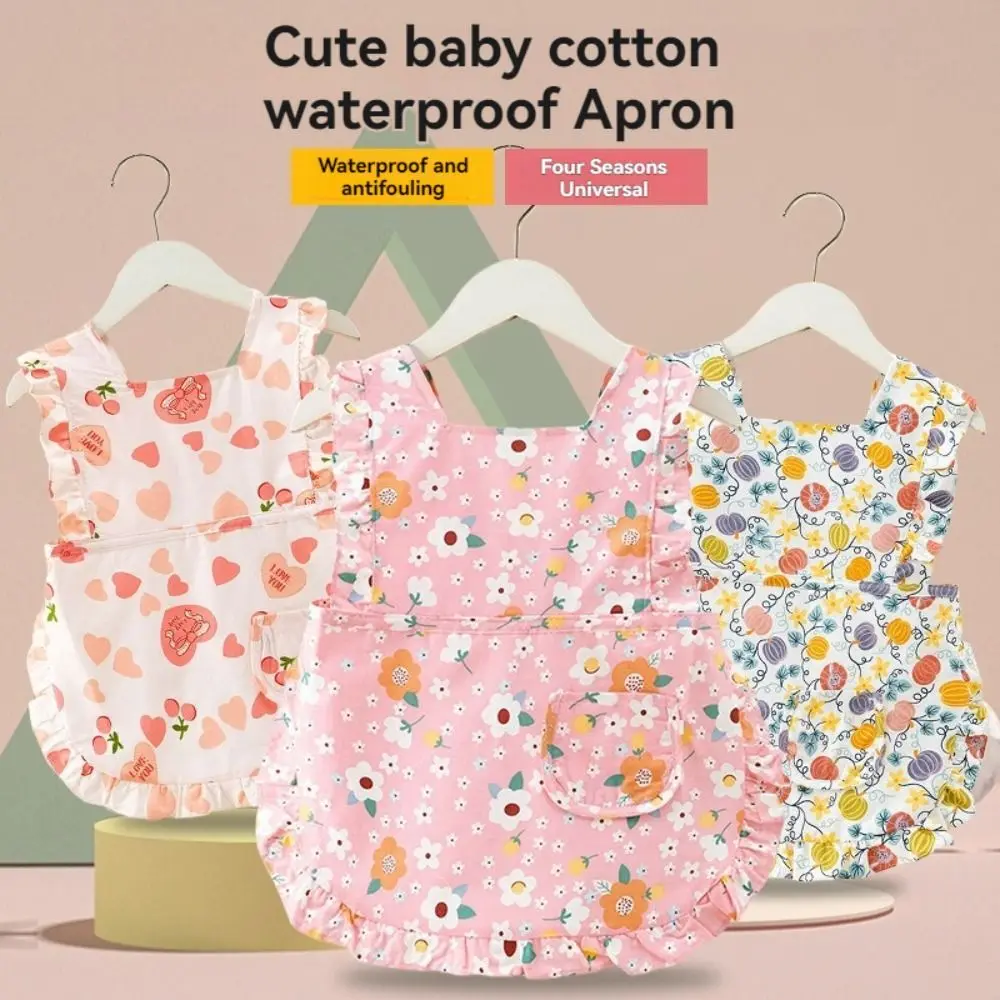 

Anti-dirty Baby Feeding Bib Waterproof Cartoon Sleeveless Bibs Rabbit Princess Dress Style Saliva Towel Burp Apron Boys Girls