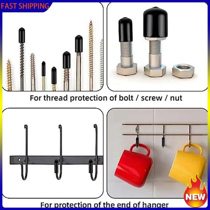 Hot Trend-960Pcs Assorted Size Rubber End Caps, Flexible Screw Thread Protector Caps Round Vinyl Bolt Screw Cover Caps In 9 Size