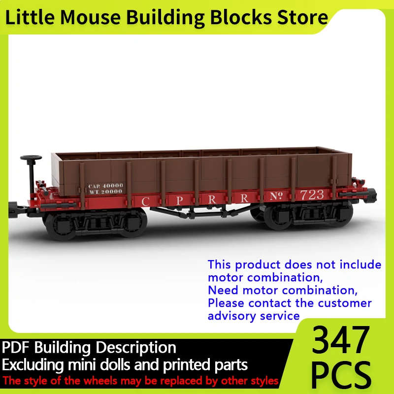 

City Car Model MOC Building Bricks Carolwood Flatcar Gondola Modular Technology Gifts Holiday Assemble Children Toys Suit
