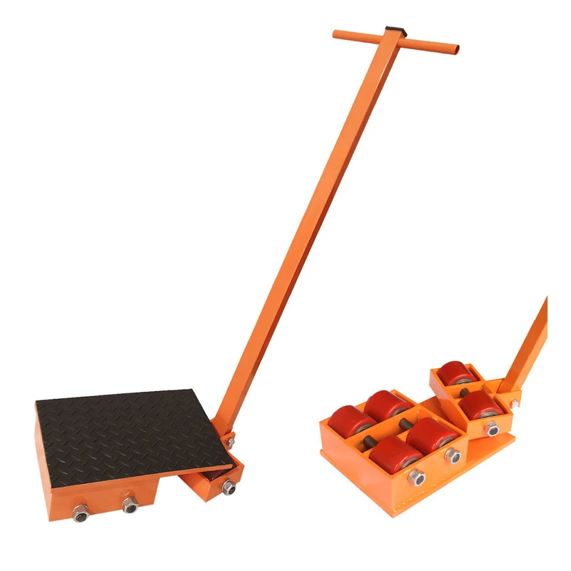 

Multi-wheel Steerable Heavy Duty 6T 8T 12T 30T Roller Mover Dolly Skate Trolley For Transporting Huge Industrial Item