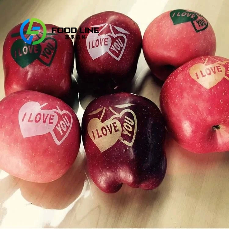 Customize Edible DIY Picture Apple Printing Machine Fast Speed Fruit Logo Printer